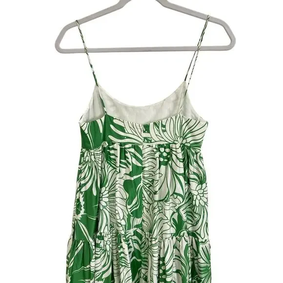 Borgo De Nor Calypso Green Merle Cotton Sleeveless Maxi Dress Gown Tuckernuck - Picture 11 of 13